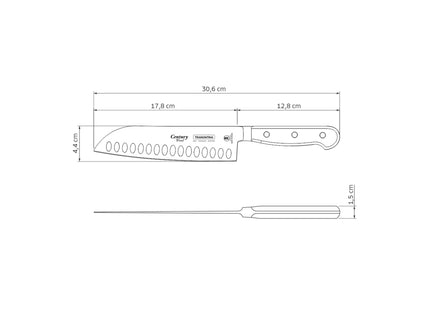 Tramontina Dishwasher-safe Wooden Handle 7" Santoku Knife