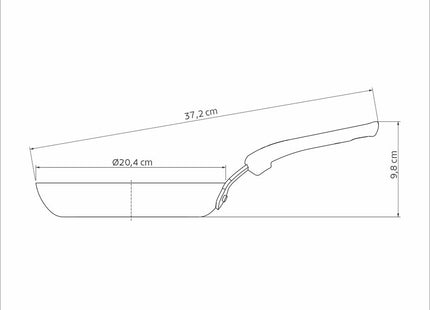 Tramontina Induction Ceramic Non-Stick Frying Pan 20 cm (0.9l)