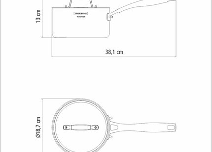Tramontina 3-Ply Stainless Steel Sauce Pan 18cm (2.2l)