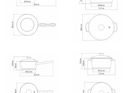 Tramontina 4 Pcs. Stainless Steel Cookware Set