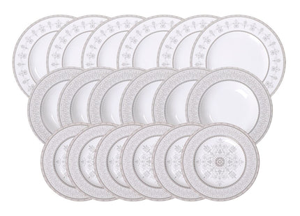 Gabrielle 18 Pcs. Fine Porcelain Plate Set