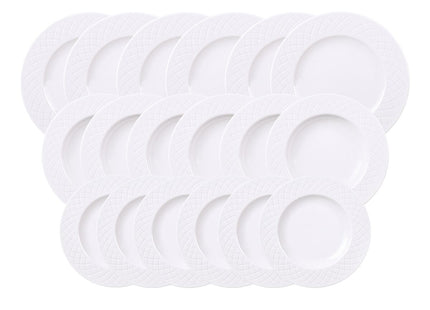 Ingrid 18 Pcs. Fine Porcelain Plate Set