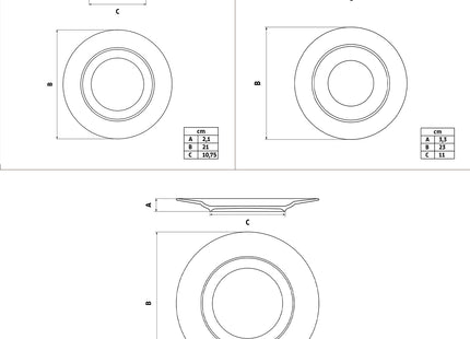 Tramontina Abstratta 12 Pcs. Fine Porcelain Plate Set