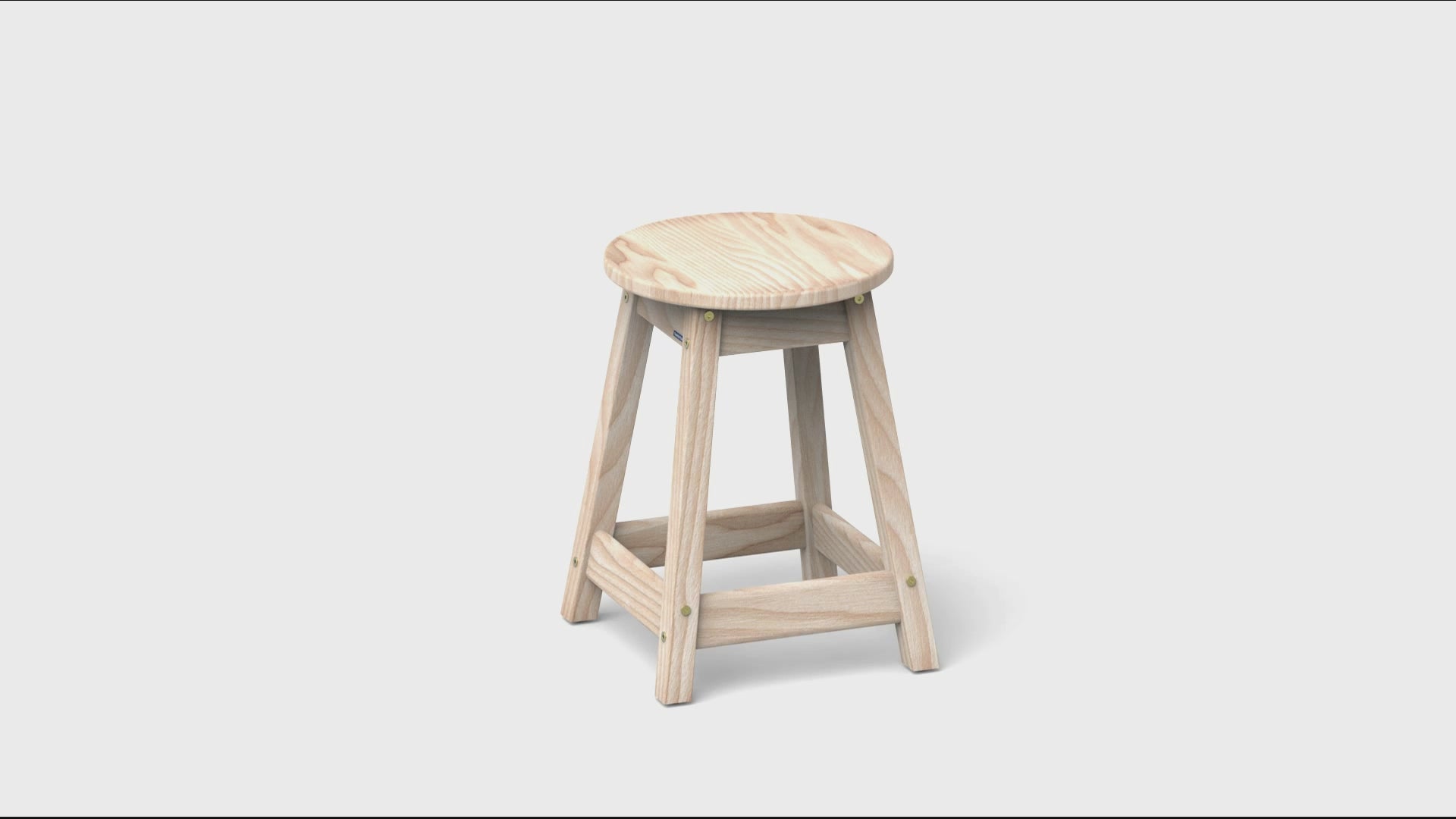 Tramontina Natural Pine Wood Counter Stool O 40 x 70.8cm Tramontina Store UK